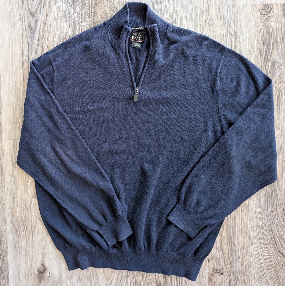 Men's Jos. A. Bank Quarter‎ Zip Pull Over Sweater Like New XL.